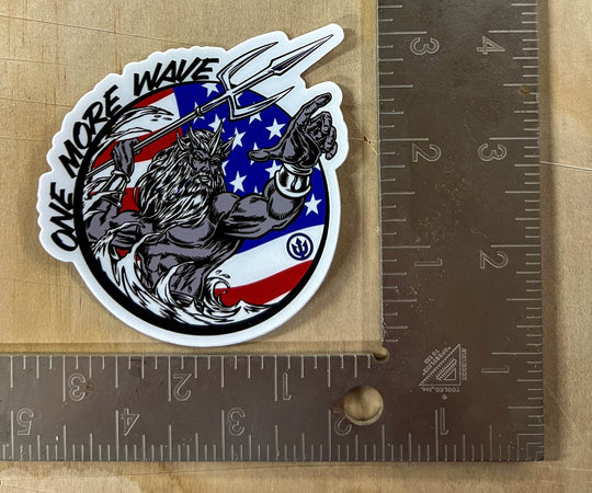 Patriotic Retro Logo Sticker - One Revolver Surfboards