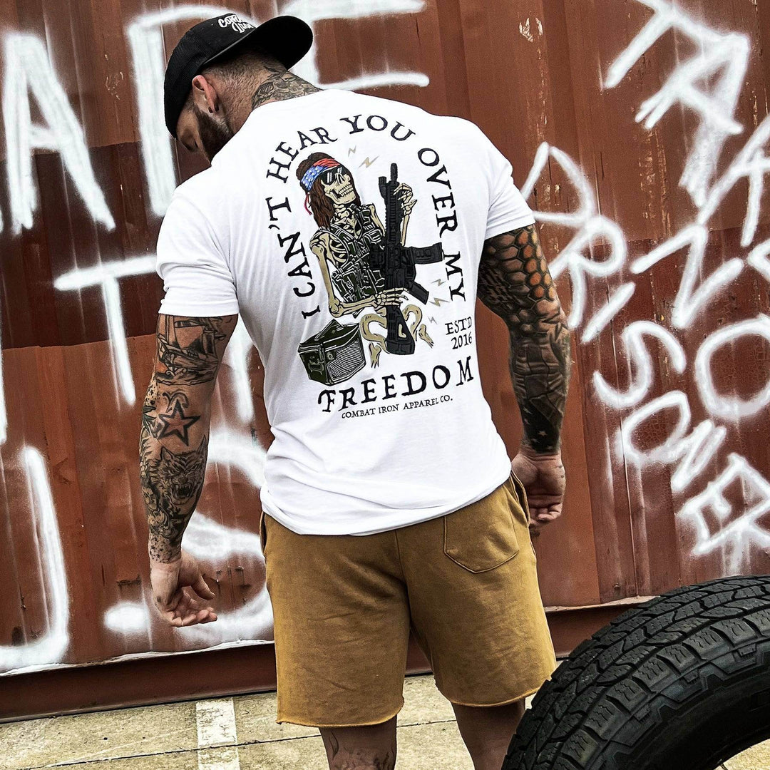 I Can't Hear You Over My Freedom AR Guitar Men's T-Shirt - One Revolver Surfboards
