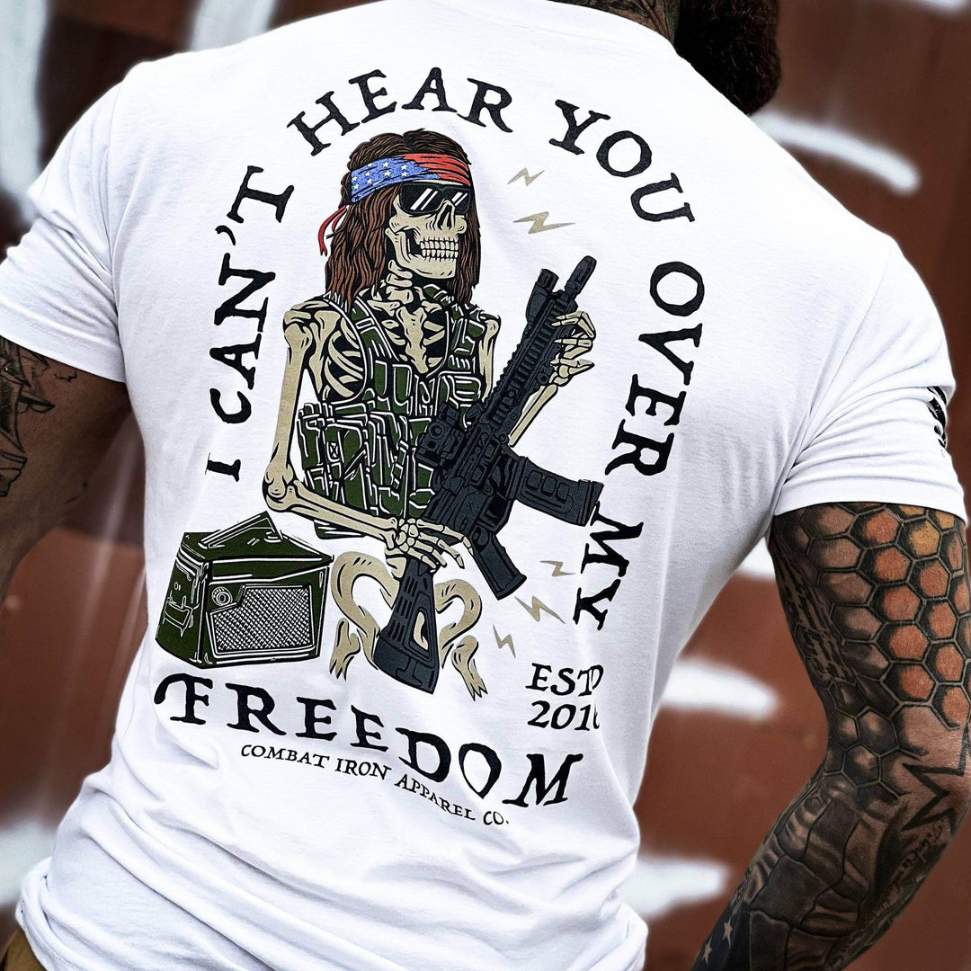 I Can't Hear You Over My Freedom AR Guitar Men's T-Shirt - One Revolver Surfboards