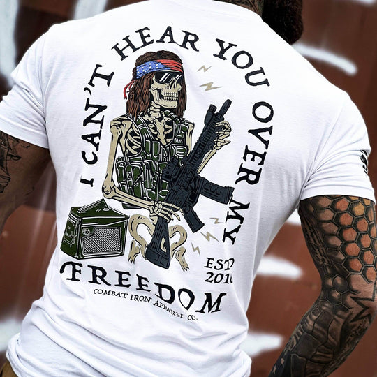 I Can't Hear You Over My Freedom AR Guitar Men's T-Shirt - One Revolver Surfboards