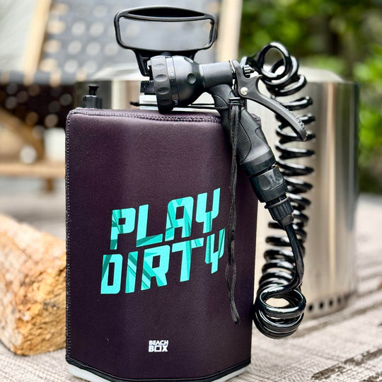 BeachBox Portable Shower Tank - 'Play Dirty' / Black - One Revolver Surfboards