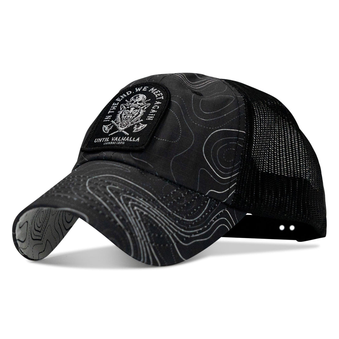 One Revolver Surfboards - In The End, We Meet Again - Until Valhalla Patch Tactical Ripstop Mesh Snapback Hat HEADWEAR