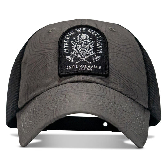 One Revolver Surfboards - In The End, We Meet Again - Until Valhalla Patch Tactical Ripstop Mesh Snapback Hat HEADWEAR