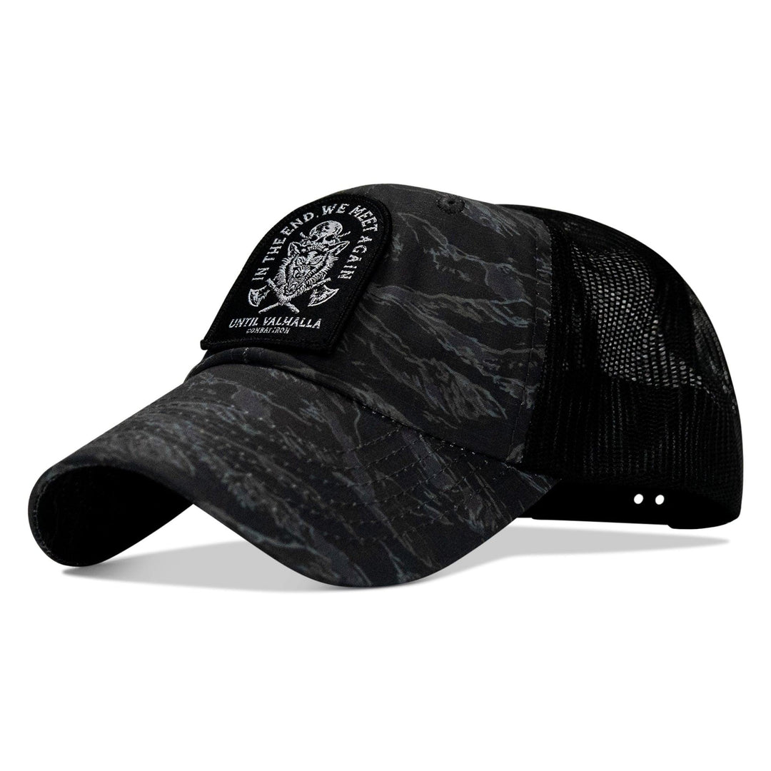 One Revolver Surfboards - In The End, We Meet Again - Until Valhalla Patch Tactical Ripstop Mesh Snapback Hat HEADWEAR