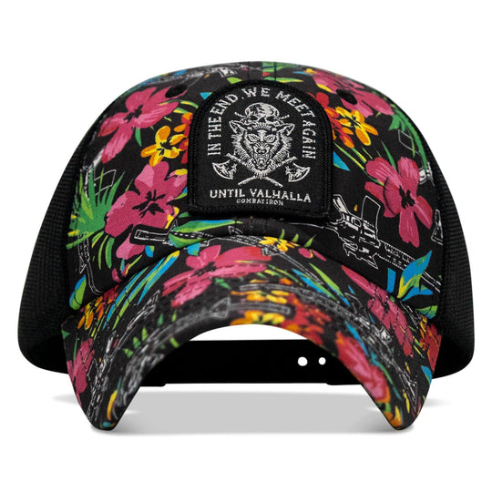 One Revolver Surfboards - In The End, We Meet Again - Until Valhalla Patch Tactical Ripstop Mesh Snapback Hat HEADWEAR