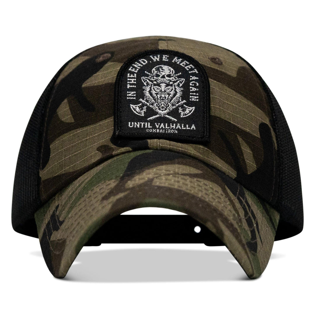 One Revolver Surfboards - In The End, We Meet Again - Until Valhalla Patch Tactical Ripstop Mesh Snapback Hat HEADWEAR