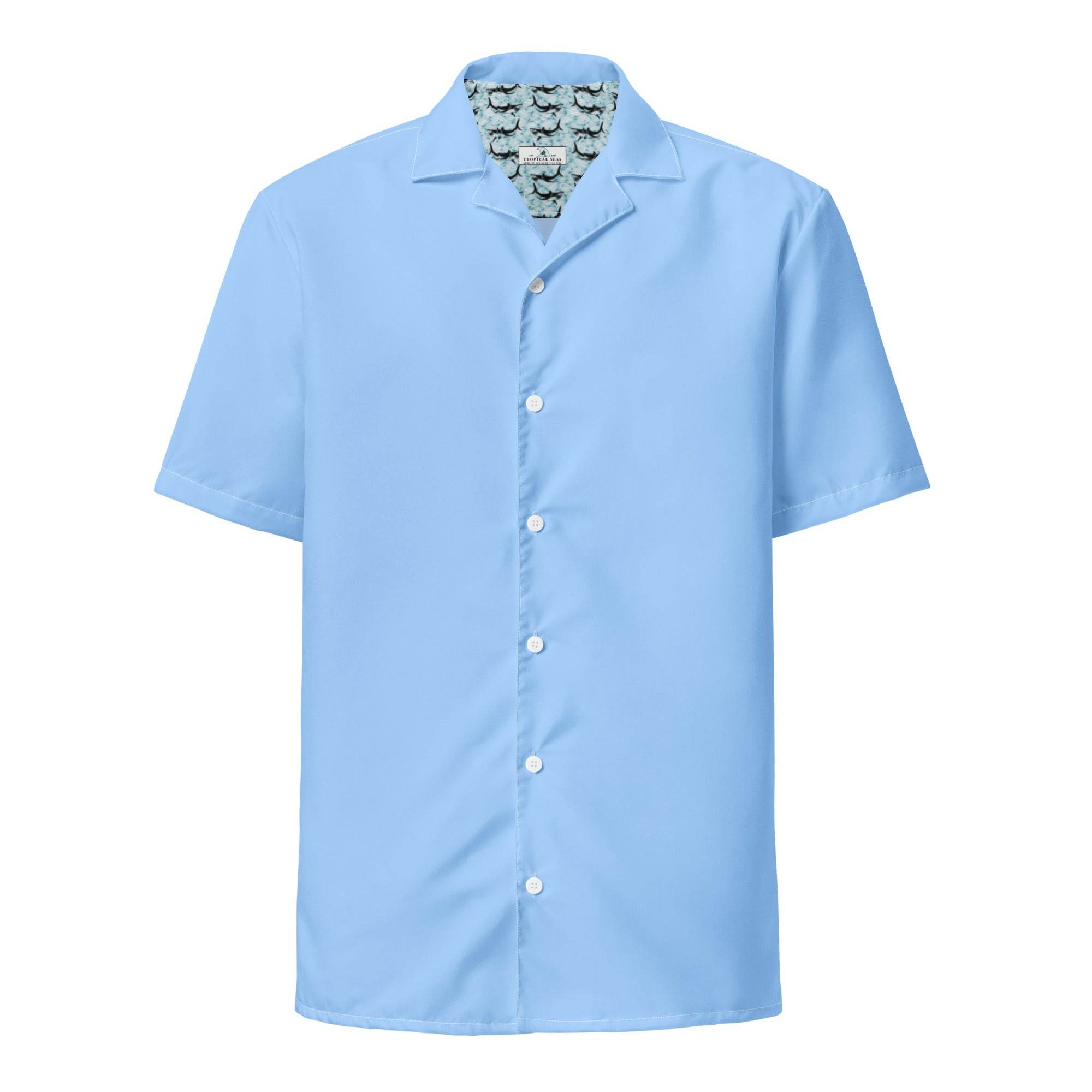 Labelless Island Sky Blue Button Down Camp Shirt - One Revolver Surfboards
