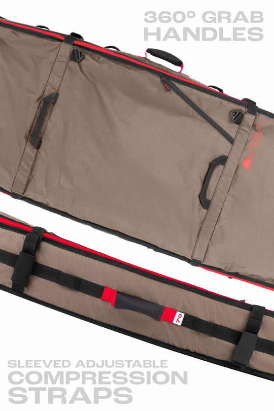 Wheeled JJF 3 Board Hybrid Travel Bag - Coyote
