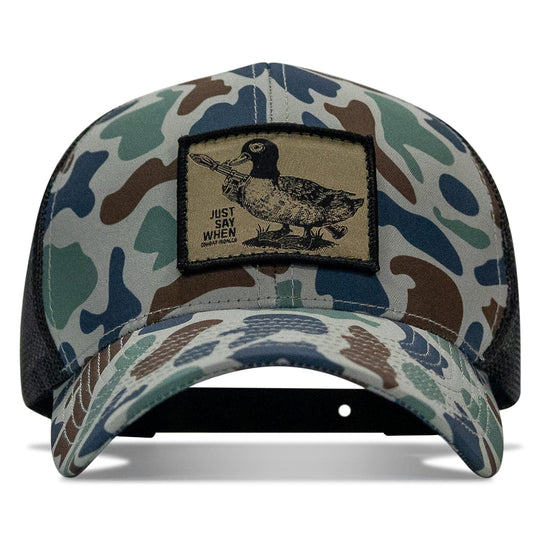 Just Say When Patch Snapback Hat