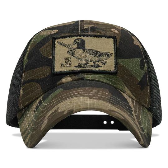 One Revolver Surfboards - Just Say When Patch. Tactical Ripstop Mesh Snapback Hat HEADWEAR