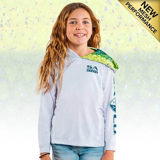 Kid's Hooded Performance Long Sleeve Shirt - One Revolver Surfboards