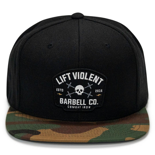 One Revolver Surfboards - Lift Violent Barbell Co Patch Flatbill Snapback Hat HEADWEAR