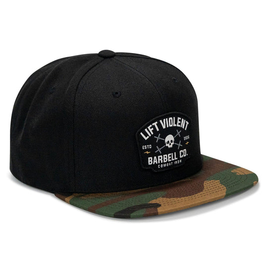 One Revolver Surfboards - Lift Violent Barbell Co Patch Flatbill Snapback Hat HEADWEAR