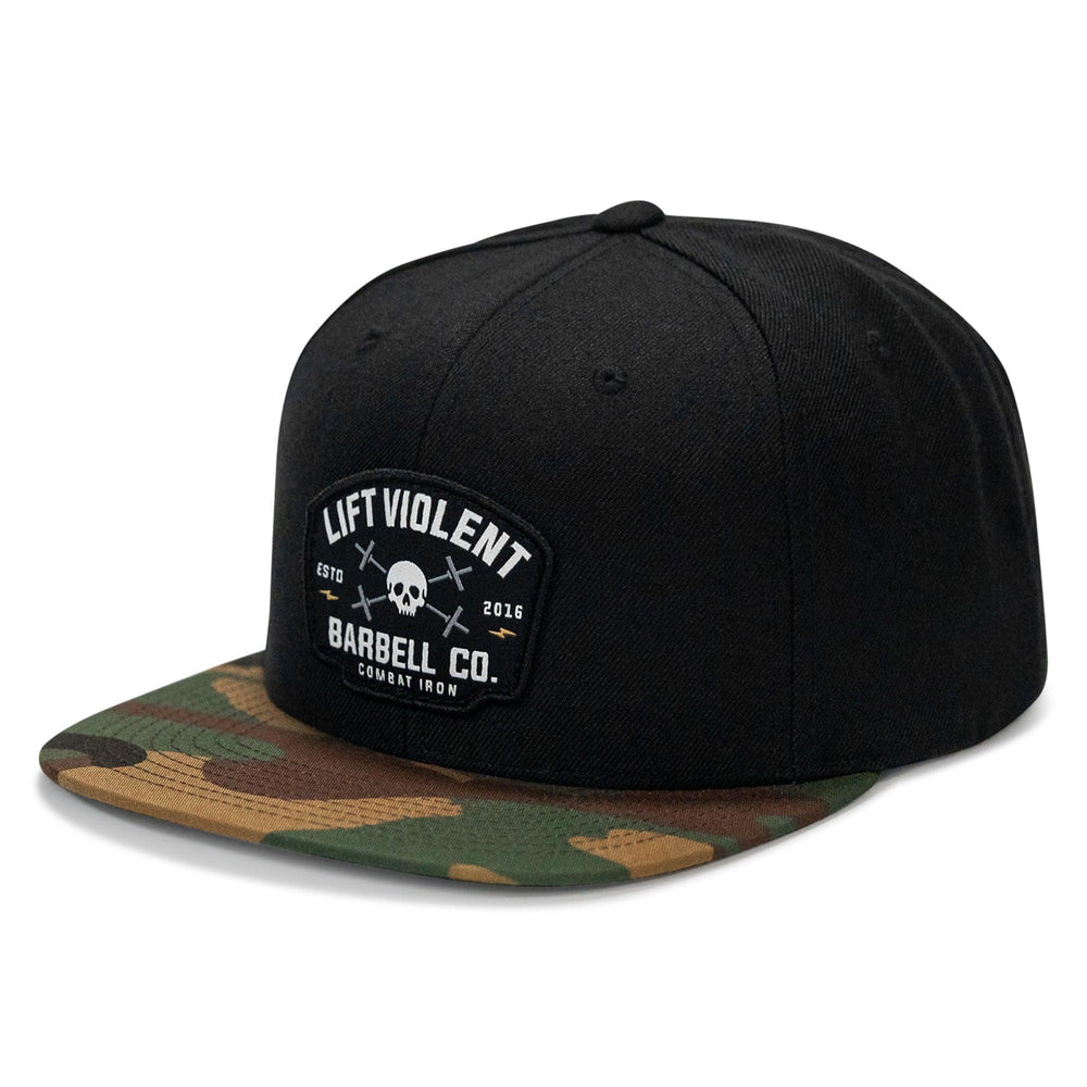 One Revolver Surfboards - Lift Violent Barbell Co Patch Flatbill Snapback Hat HEADWEAR