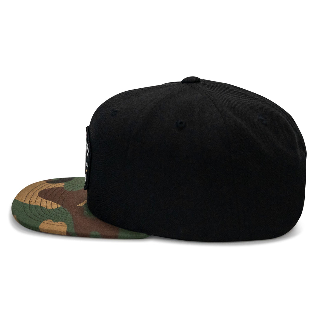 One Revolver Surfboards - Lift Violent Barbell Co Patch Flatbill Snapback Hat HEADWEAR