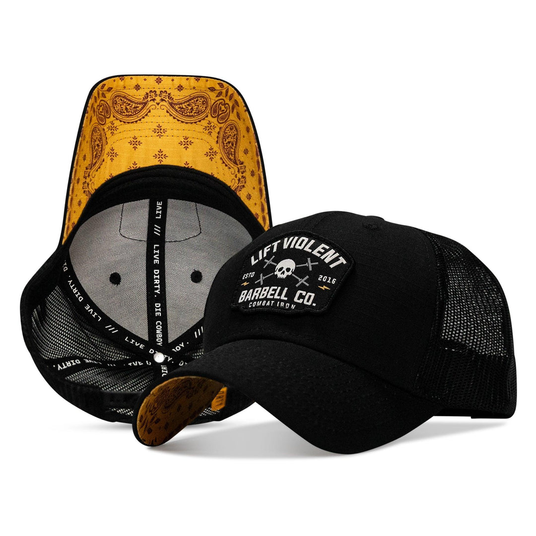 One Revolver Surfboards - Lift Violent Barbell Co Patch Original Ripstop Snapback Hat HEADWEAR