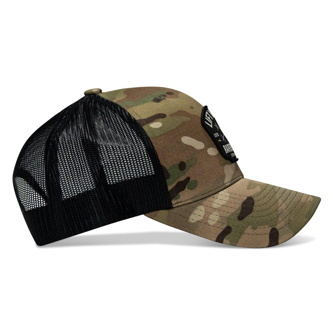 One Revolver Surfboards - Lift Violent Barbell Co Patch Snapback Hat HEADWEAR