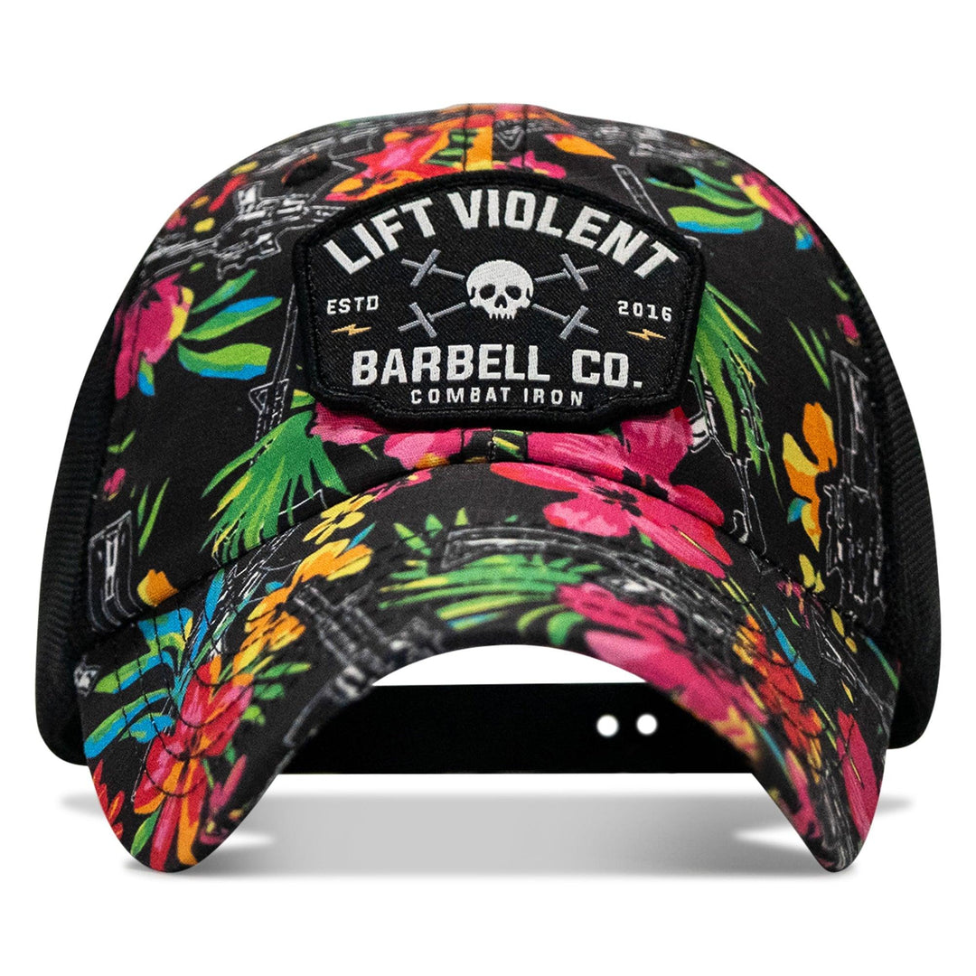 One Revolver Surfboards - Lift Violent Barbell Co Patch. Tactical Ripstop Mesh Snapback Hat HEADWEAR