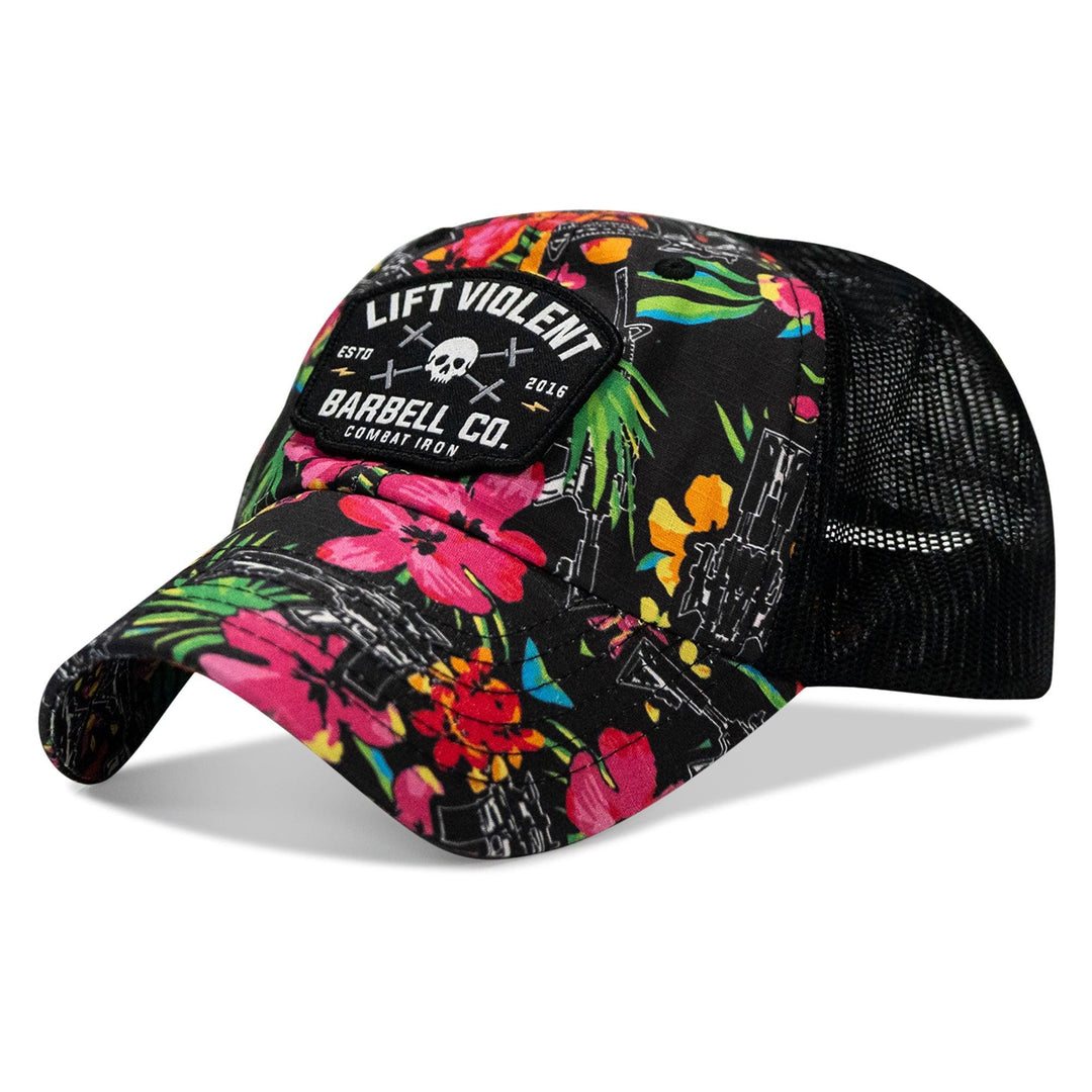 One Revolver Surfboards - Lift Violent Barbell Co Patch. Tactical Ripstop Mesh Snapback Hat HEADWEAR