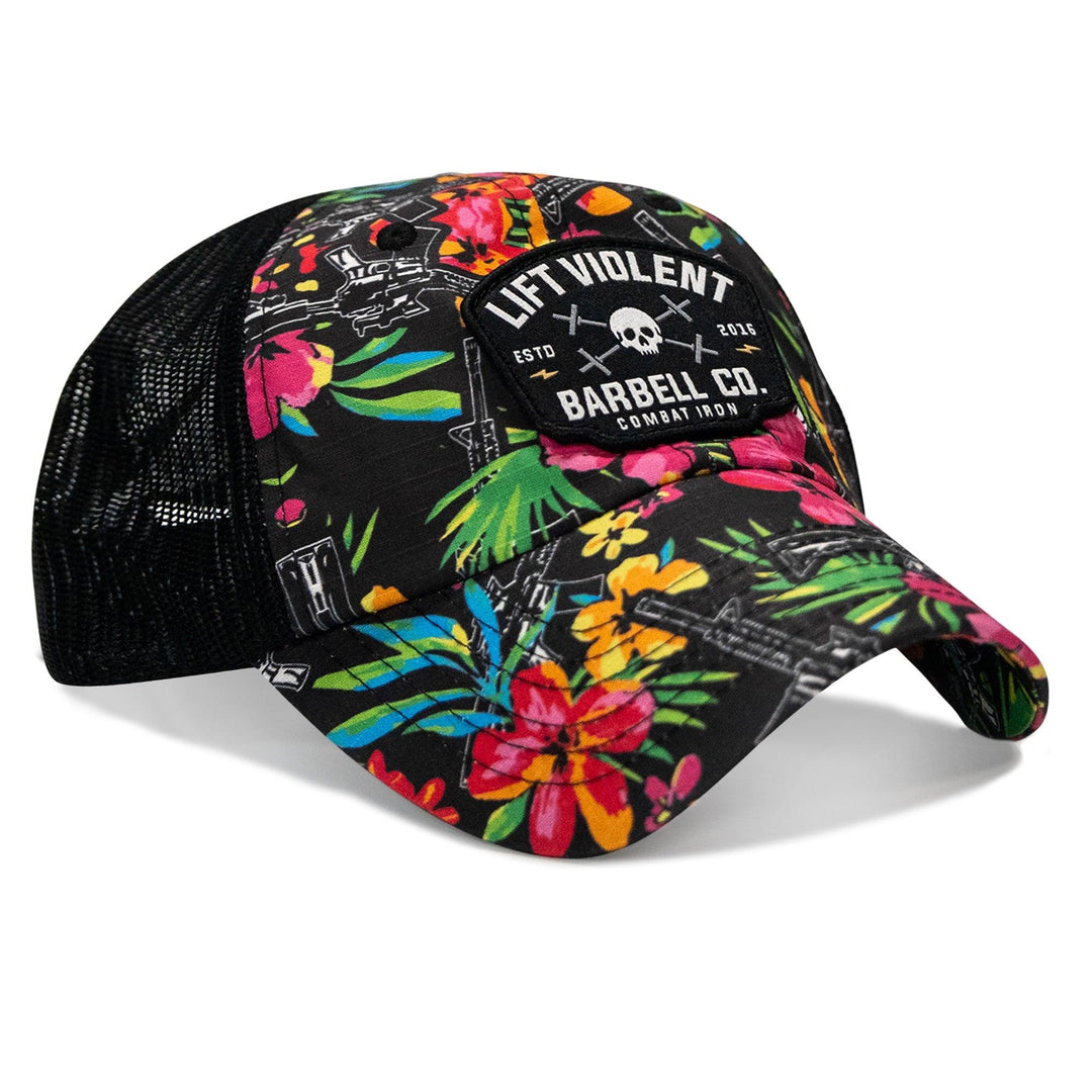 One Revolver Surfboards - Lift Violent Barbell Co Patch. Tactical Ripstop Mesh Snapback Hat HEADWEAR