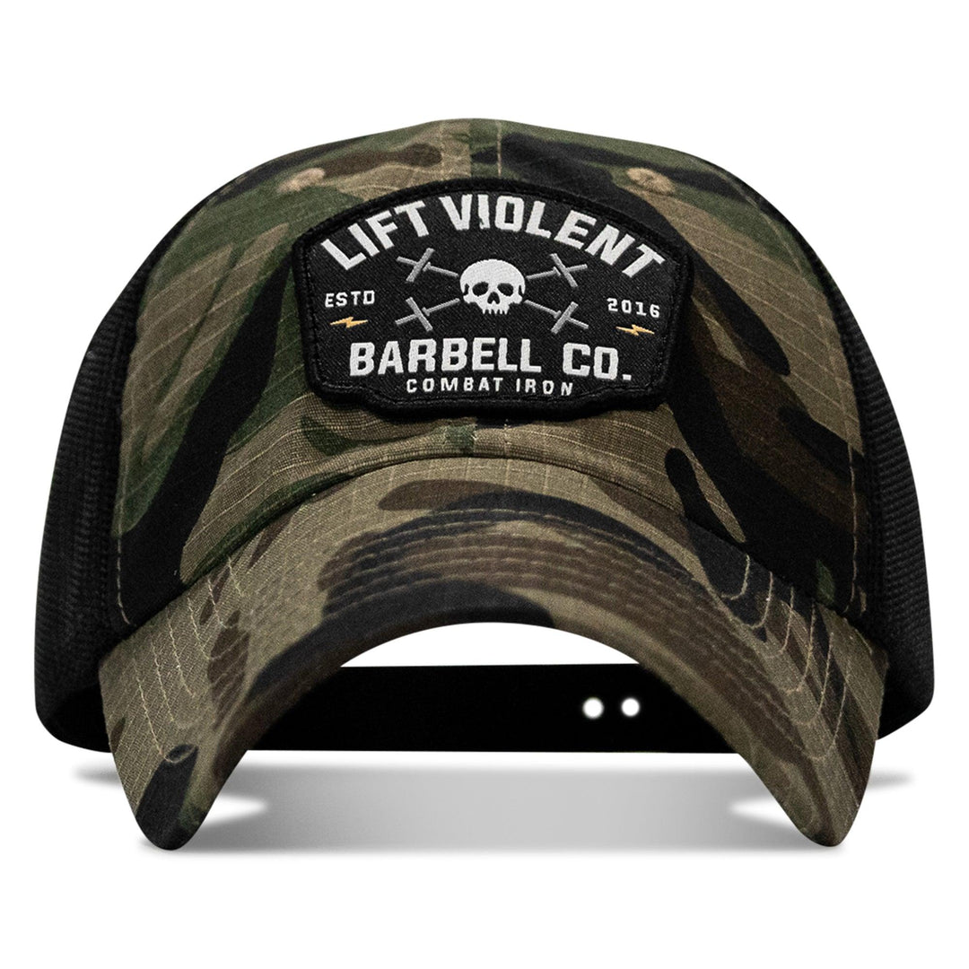 One Revolver Surfboards - Lift Violent Barbell Co Patch. Tactical Ripstop Mesh Snapback Hat HEADWEAR