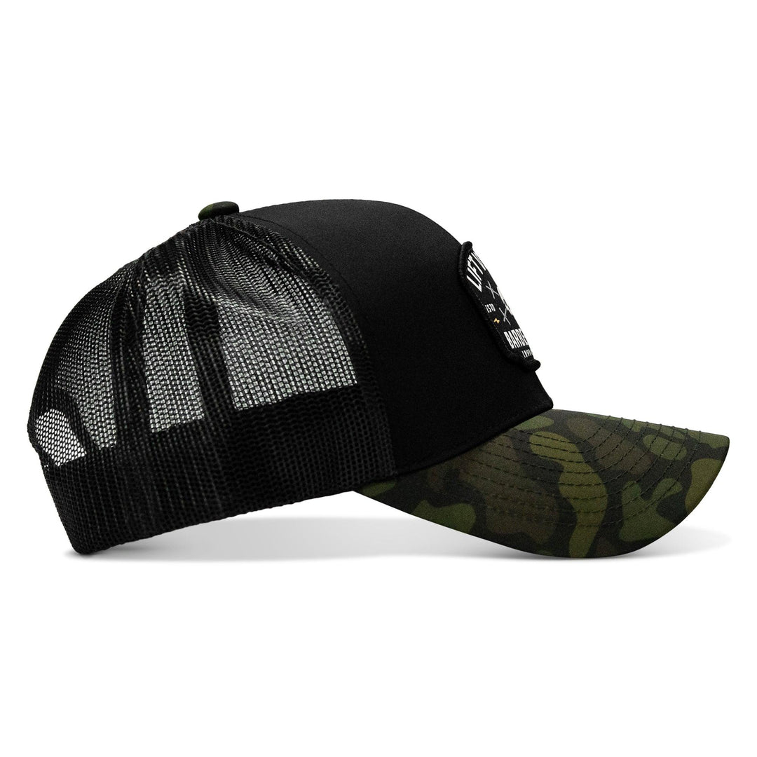 One Revolver Surfboards - Lift Violent Barbell Co Patch Snapback Hat HEADWEAR