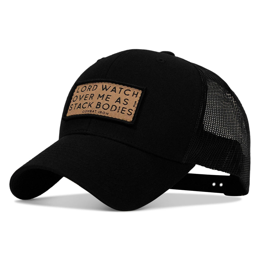 One Revolver Surfboards - Lord Watch Over Me As I Stack Bodies Tan Patch Snapback Hat HEADWEAR