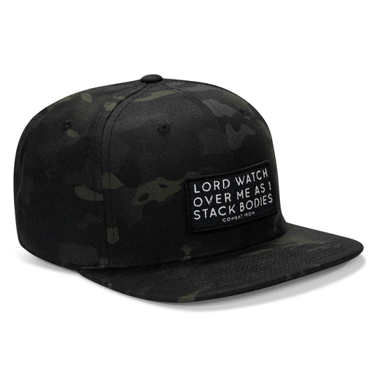 One Revolver Surfboards - Lord Watch Over Me As I Stack Bodies Patch Flatbill SnapBack Hat HEADWEAR