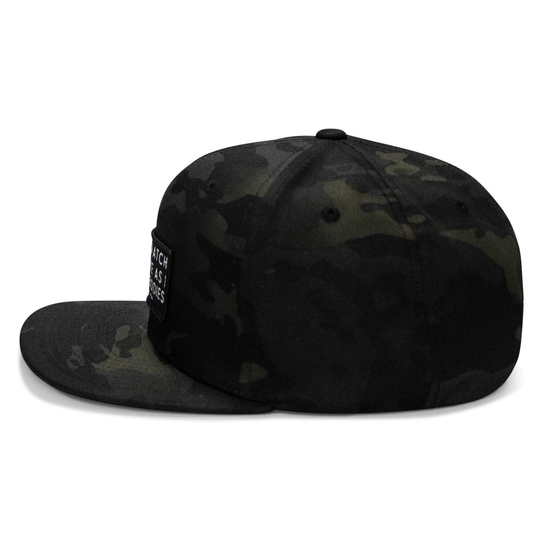 One Revolver Surfboards - Lord Watch Over Me As I Stack Bodies Patch Flatbill SnapBack Hat HEADWEAR