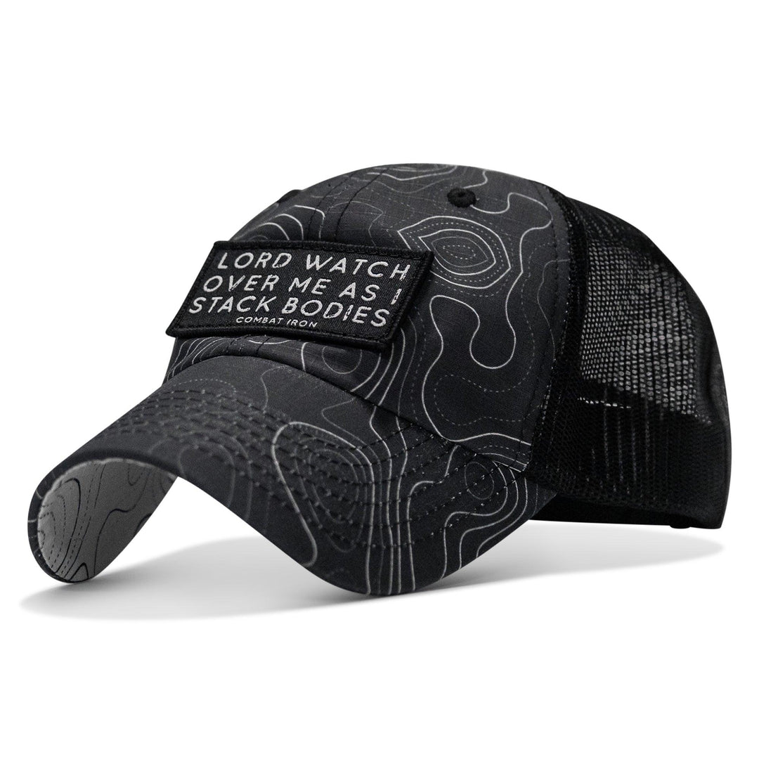 One Revolver Surfboards - Lord Watch Over Me As I Stack Bodies Patch Tactical Ripstop Mesh Snapback Hat HEADWEAR