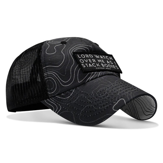 One Revolver Surfboards - Lord Watch Over Me As I Stack Bodies Patch Tactical Ripstop Mesh Snapback Hat HEADWEAR