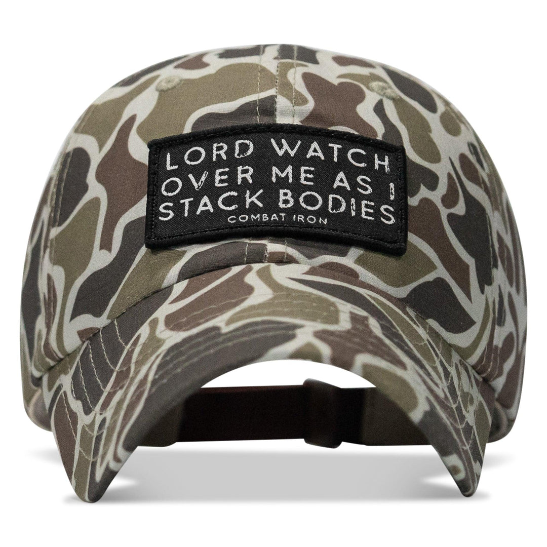 One Revolver Surfboards - Lord Watch Over Me As I Stack Bodies Patch Tactical Ripstop Mesh Snapback Hat HEADWEAR