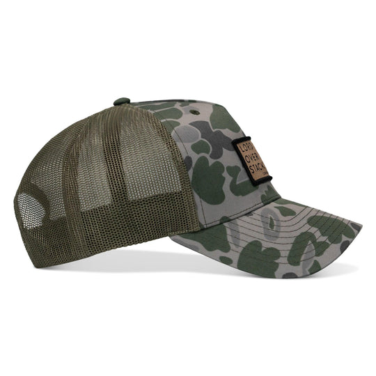 One Revolver Surfboards - Lord Watch Over Me As I Stack Bodies Tan Patch Snapback Hat HEADWEAR