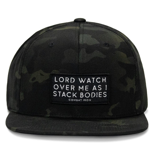 One Revolver Surfboards - Lord Watch Over Me As I Stack Bodies Patch Flatbill Hat HEADWEAR