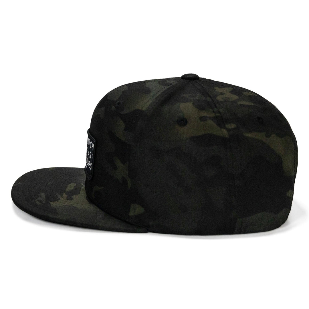 One Revolver Surfboards - Lord Watch Over Me As I Stack Bodies Patch Flatbill Hat HEADWEAR