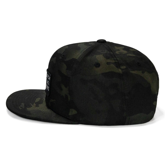 One Revolver Surfboards - Lord Watch Over Me As I Stack Bodies Patch Flatbill Hat HEADWEAR
