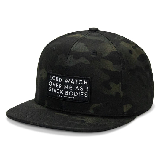 One Revolver Surfboards - Lord Watch Over Me As I Stack Bodies Patch Flatbill Hat HEADWEAR