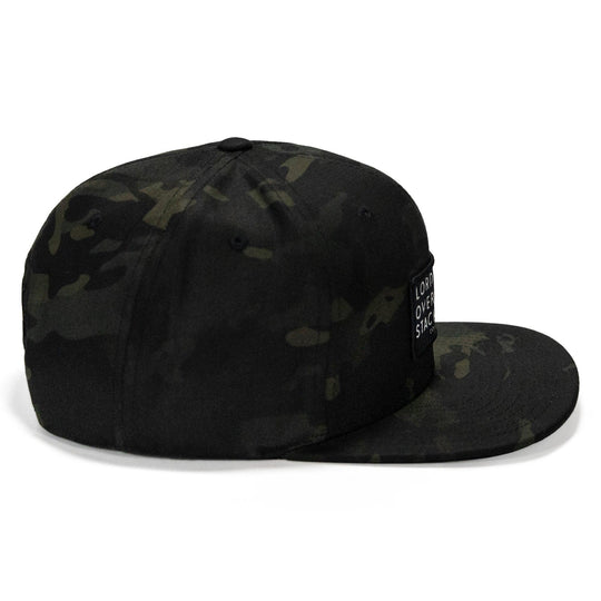 One Revolver Surfboards - Lord Watch Over Me As I Stack Bodies Patch Flatbill Hat HEADWEAR
