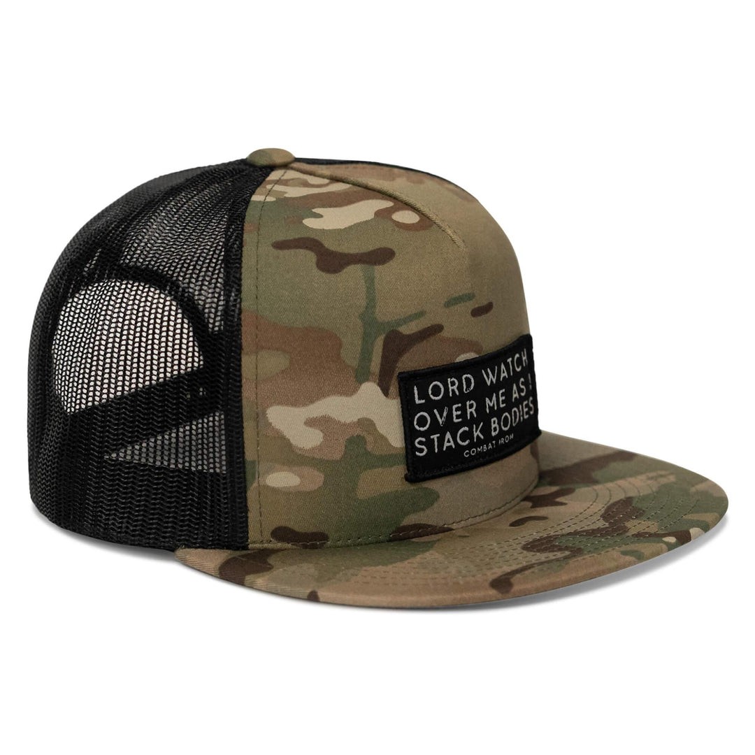 One Revolver Surfboards - Lord Watch Over Me As I Stack Bodies Patch Flatbill SnapBack Hat HEADWEAR