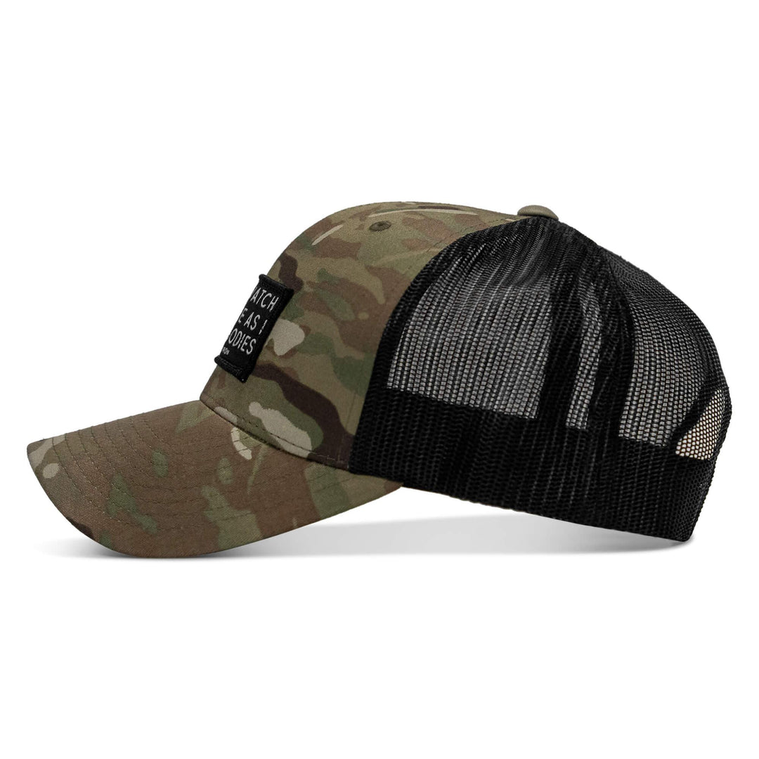 One Revolver Surfboards - Lord Watch Over Me As I Stack Bodies Patch Snapback Hat HEADWEAR