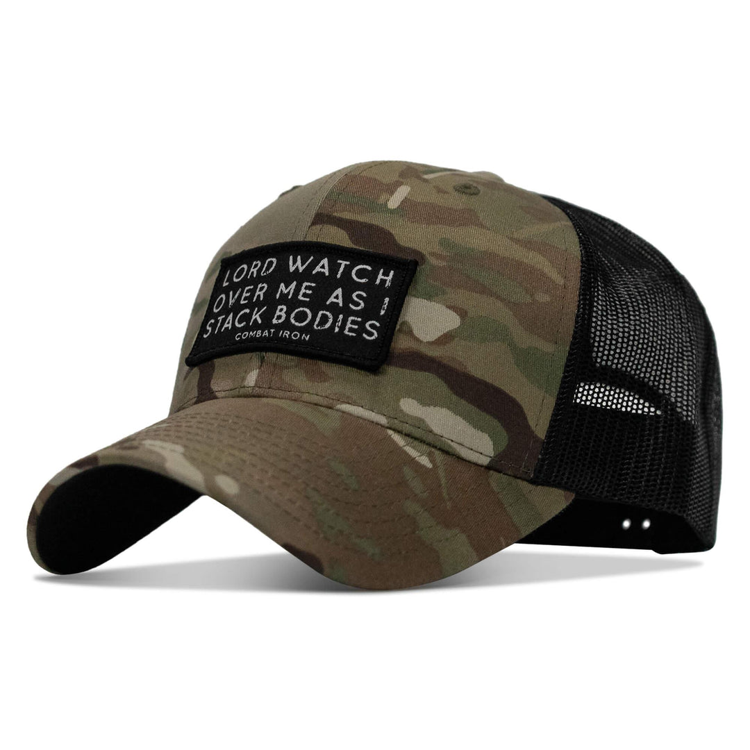 One Revolver Surfboards - Lord Watch Over Me As I Stack Bodies Patch Snapback Hat HEADWEAR