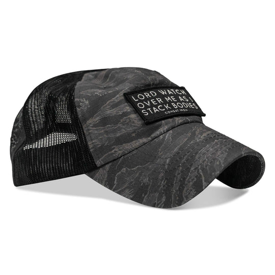 One Revolver Surfboards - Lord Watch Over Me As I Stack Bodies Patch Tactical Ripstop Mesh Snapback Hat HEADWEAR