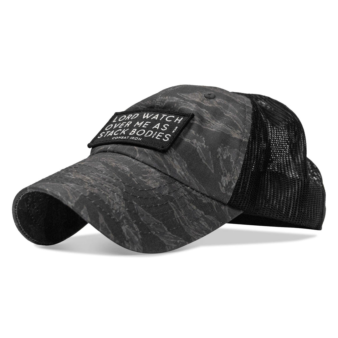 One Revolver Surfboards - Lord Watch Over Me As I Stack Bodies Patch Tactical Ripstop Mesh Snapback Hat HEADWEAR