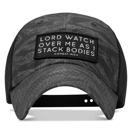 One Revolver Surfboards - Lord Watch Over Me As I Stack Bodies Patch Tactical Ripstop Mesh Snapback Hat HEADWEAR