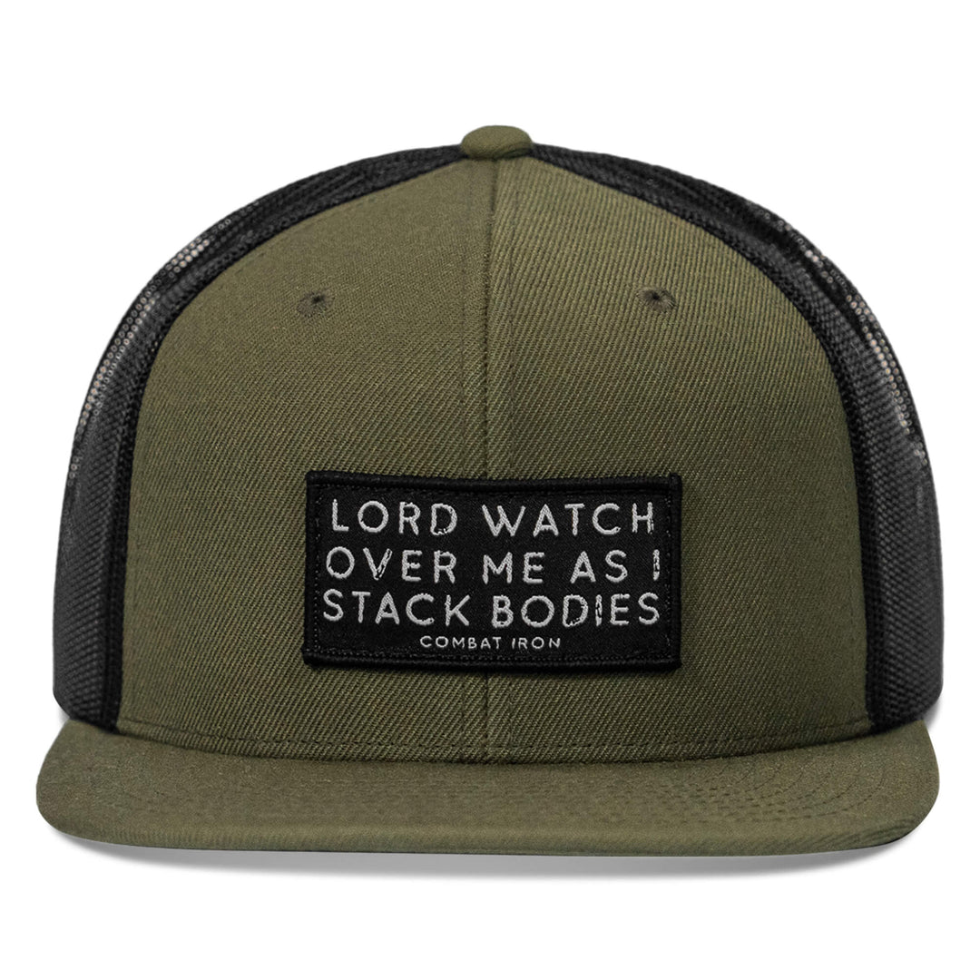 One Revolver Surfboards - Lord Watch Over Me As I Stack Bodies Patch Flatbill SnapBack Hat HEADWEAR