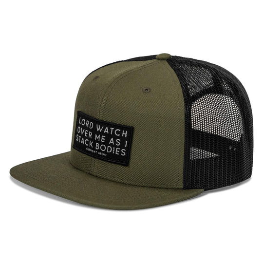 One Revolver Surfboards - Lord Watch Over Me As I Stack Bodies Patch Flatbill SnapBack Hat HEADWEAR
