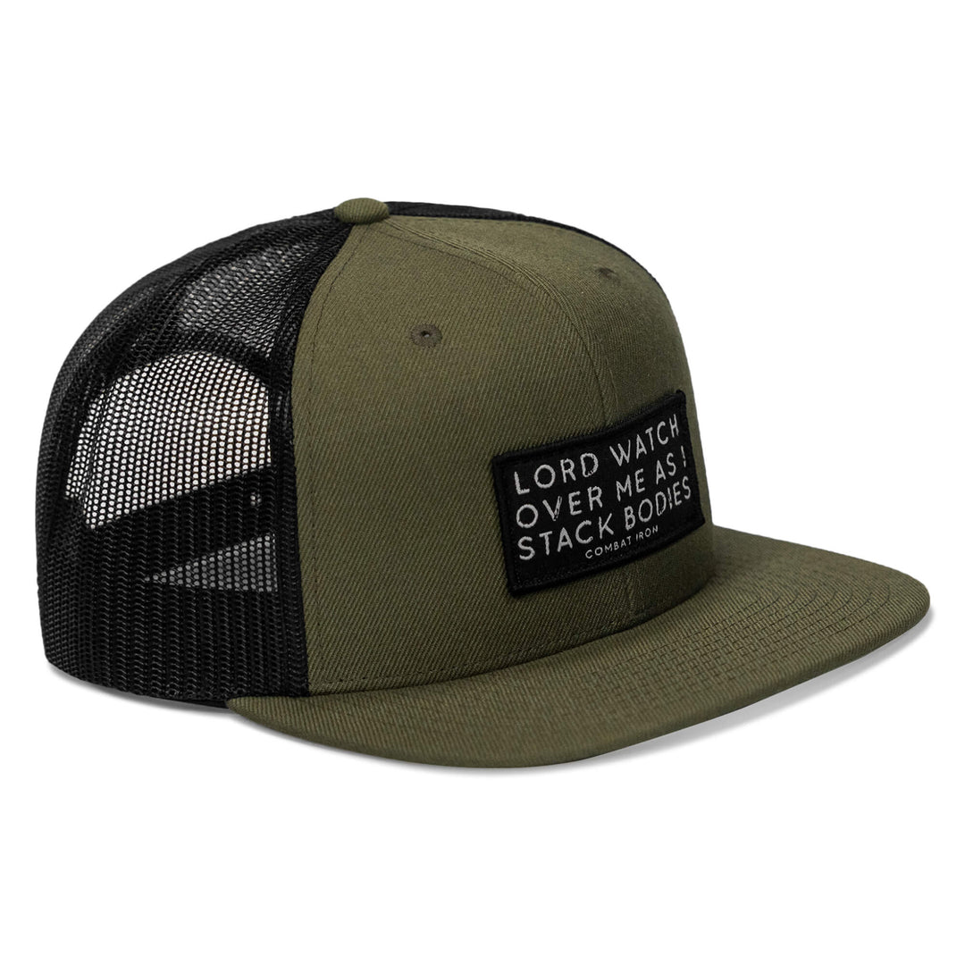 One Revolver Surfboards - Lord Watch Over Me As I Stack Bodies Patch Flatbill SnapBack Hat HEADWEAR