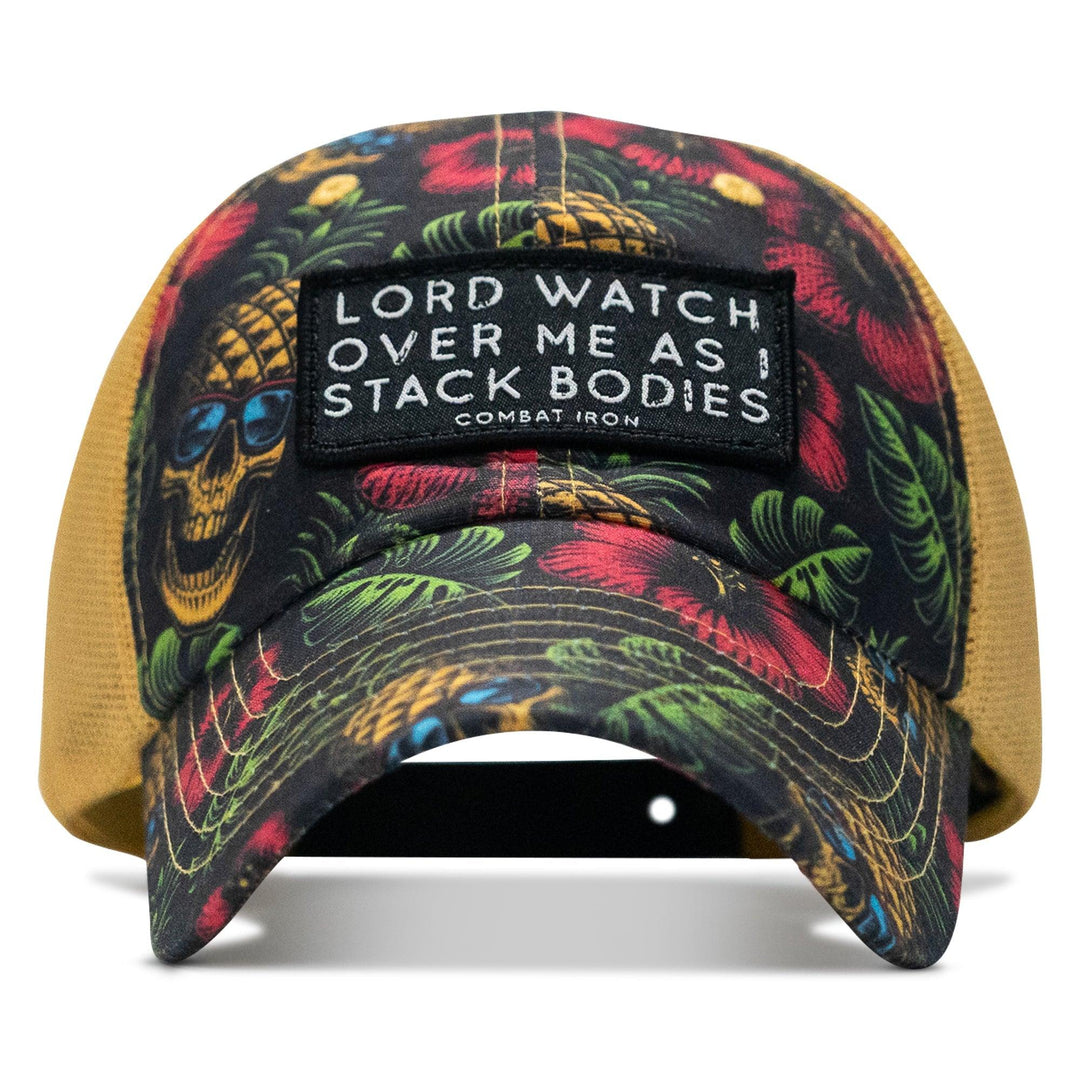One Revolver Surfboards - Lord Watch Over Me As I Stack Bodies Patch Tactical Ripstop Mesh Snapback Hat HEADWEAR