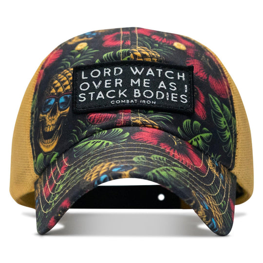 One Revolver Surfboards - Lord Watch Over Me As I Stack Bodies Patch Tactical Ripstop Mesh Snapback Hat HEADWEAR