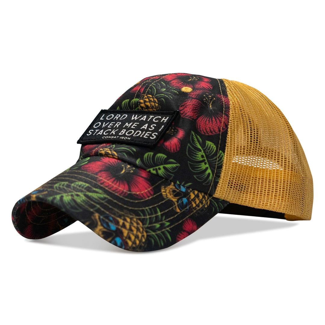 One Revolver Surfboards - Lord Watch Over Me As I Stack Bodies Patch Tactical Ripstop Mesh Snapback Hat HEADWEAR